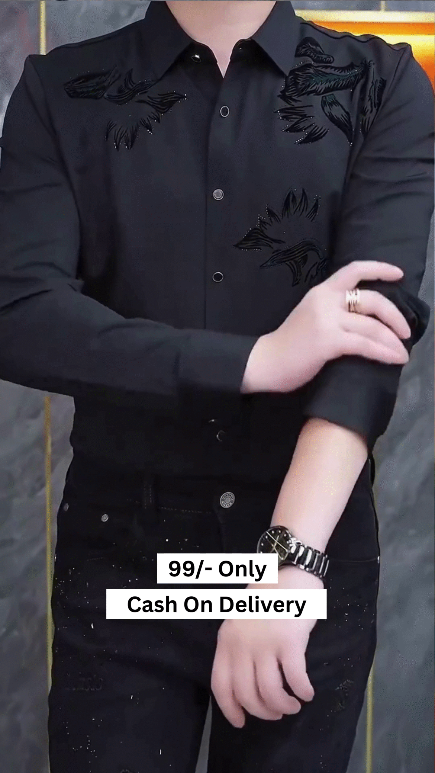 Men Regular Fit Solid Spread Collar Formal Shirt