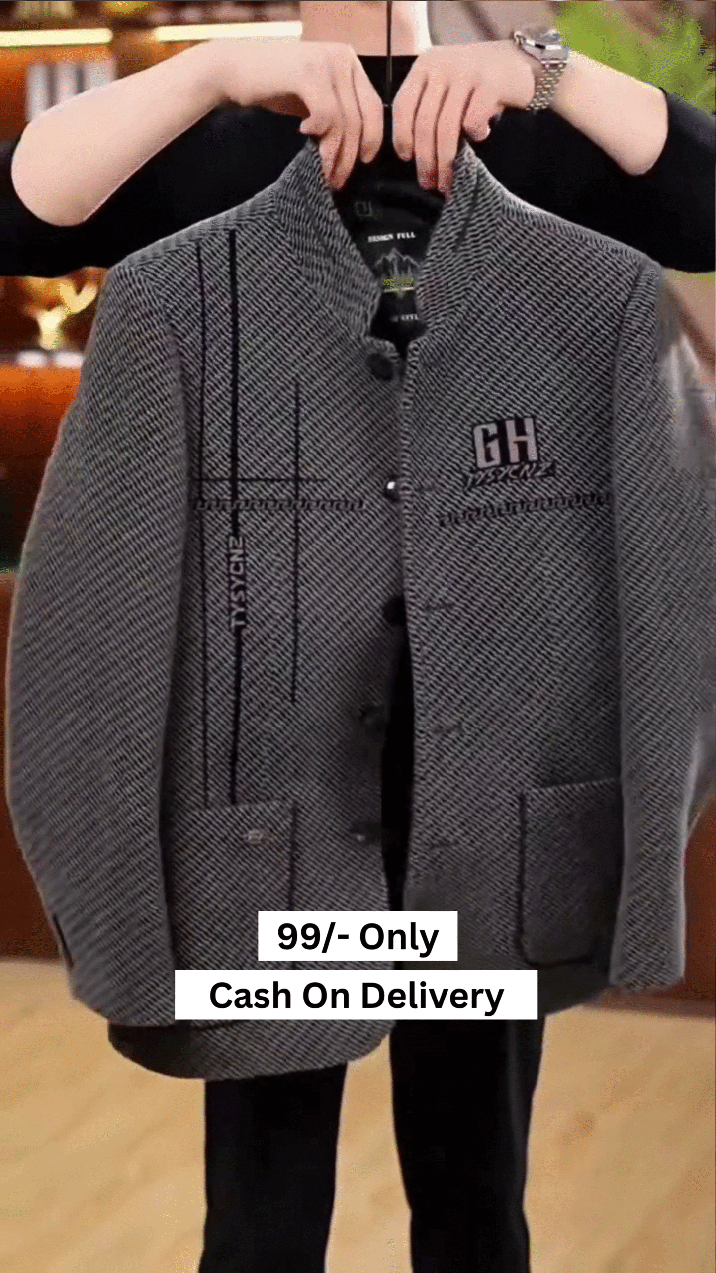 Men's Puffer Jacket Thickened Winter Coat Warm Stand Collar Color Block Zip Up Jacket Ski Bubble Coat