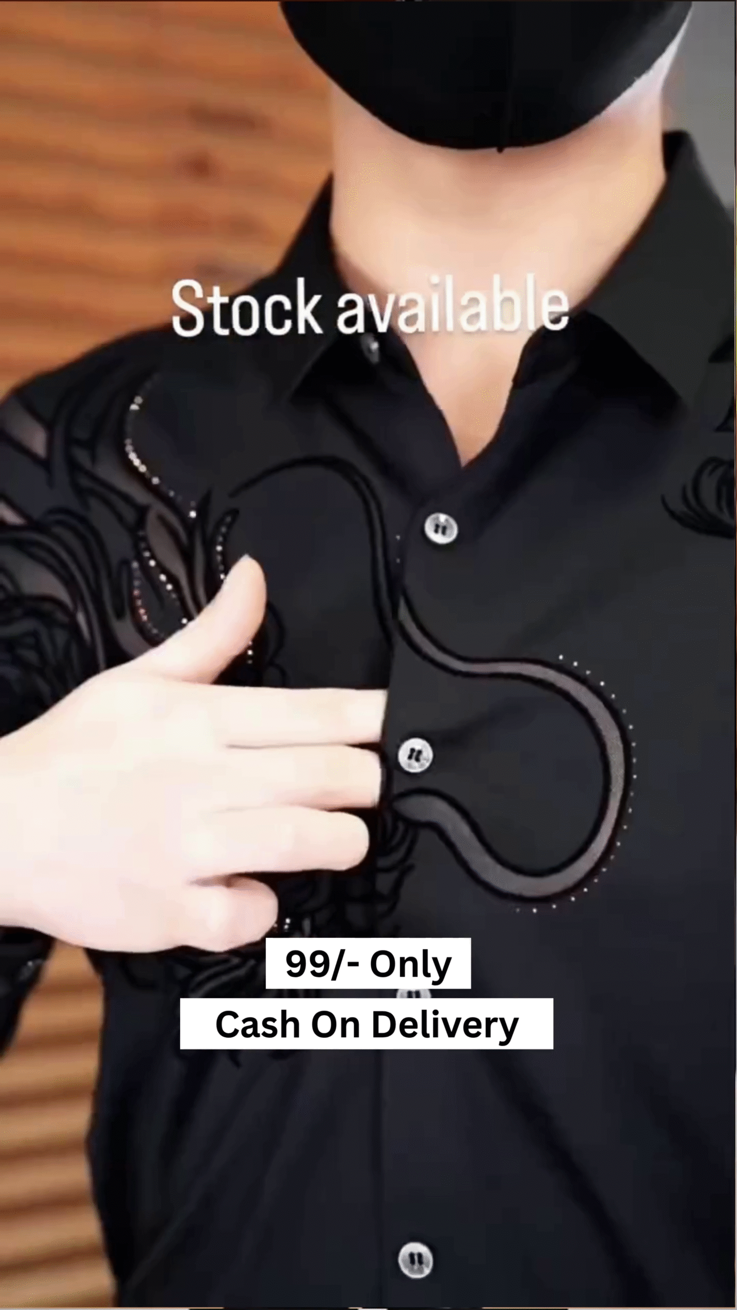 Black Serpentine Dragon Handwork Designer Shirt