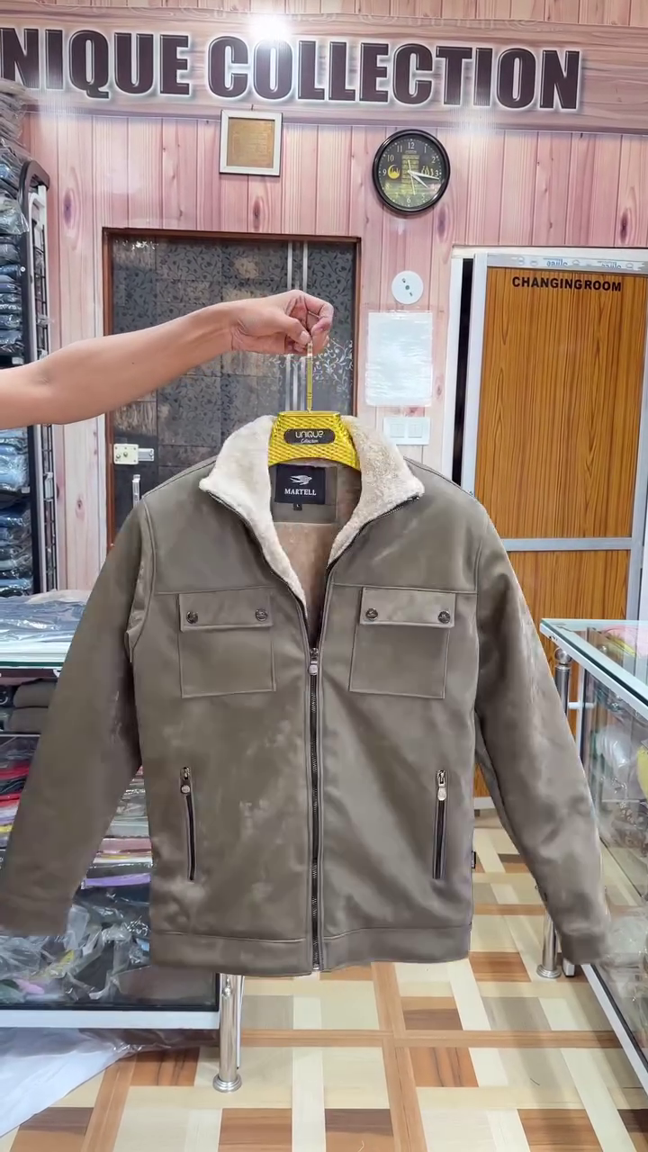Winter Warm Fleece Collar Biker Jacket for Men