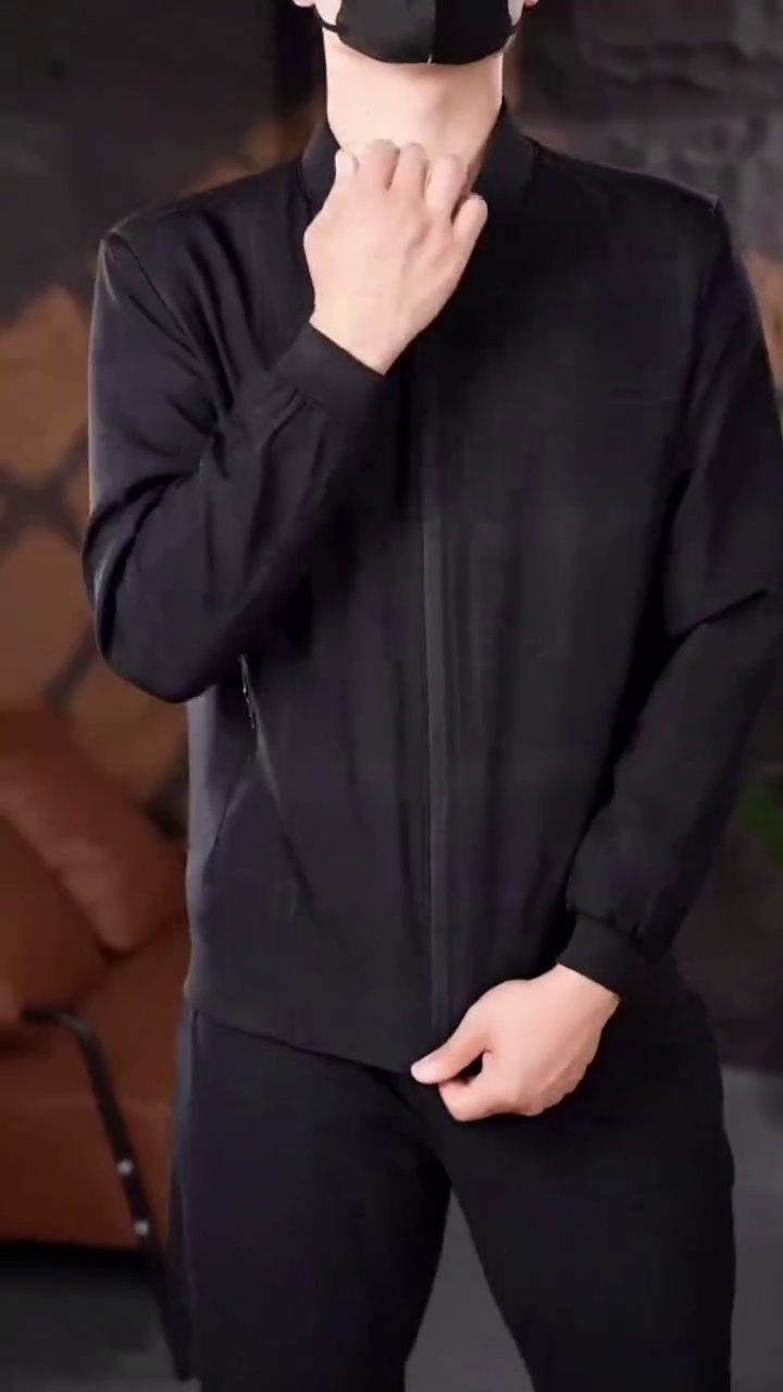Classic Black Lightweight Bomber Jacket