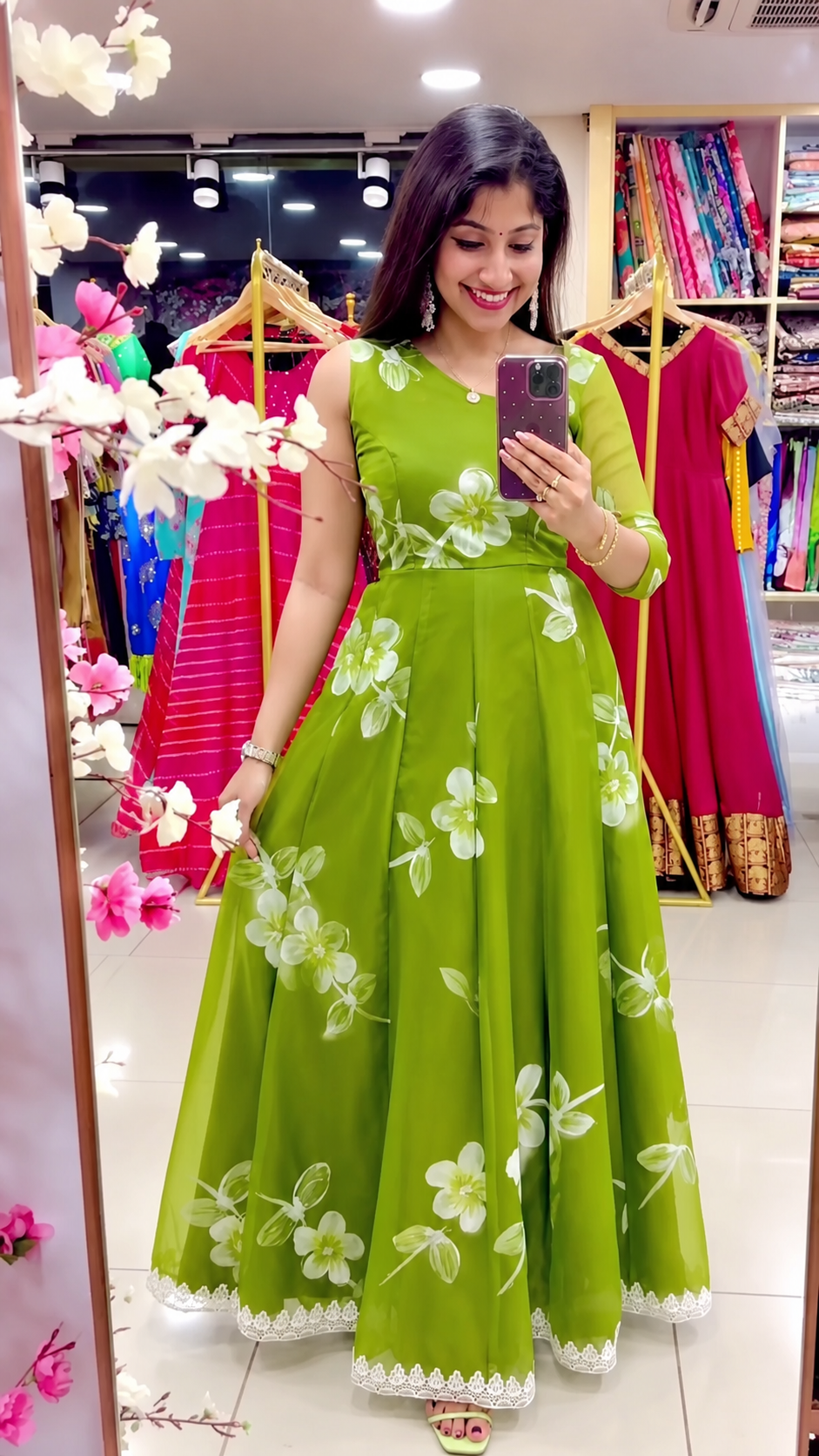 Floral Flared Maxi Dress for Women