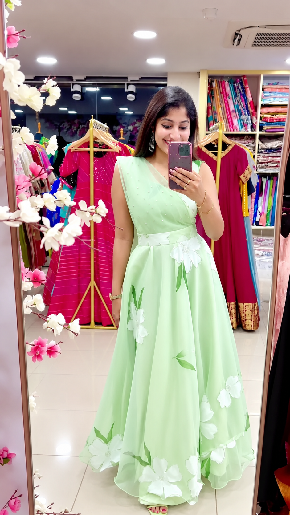 Floral Flared Maxi Dress for Women
