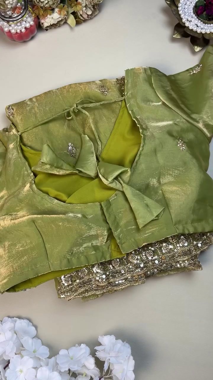 Green Color Organza Heavy Work Party Wear Saree