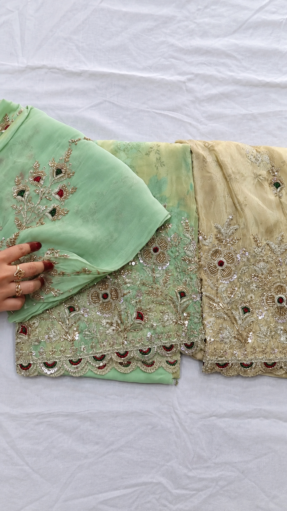 Heavy Stone Work Organza Pakistani Unstitched Suit