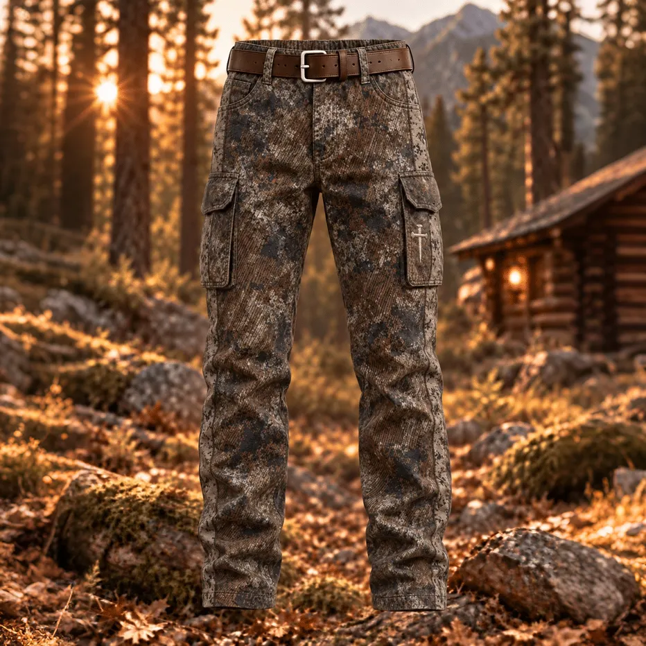 Men's Jungle Camouflage Cargo Pants (belt Not Included)
