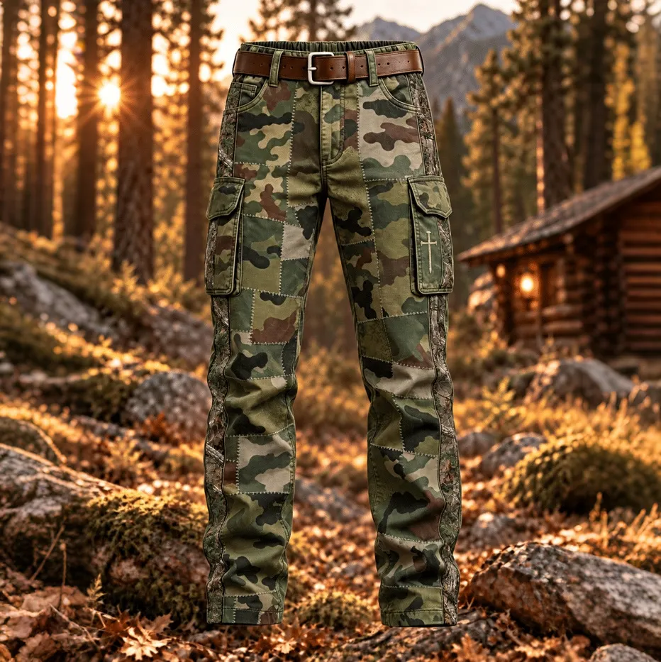 Men's Jungle Camouflage Cargo Pants (belt Not Included)